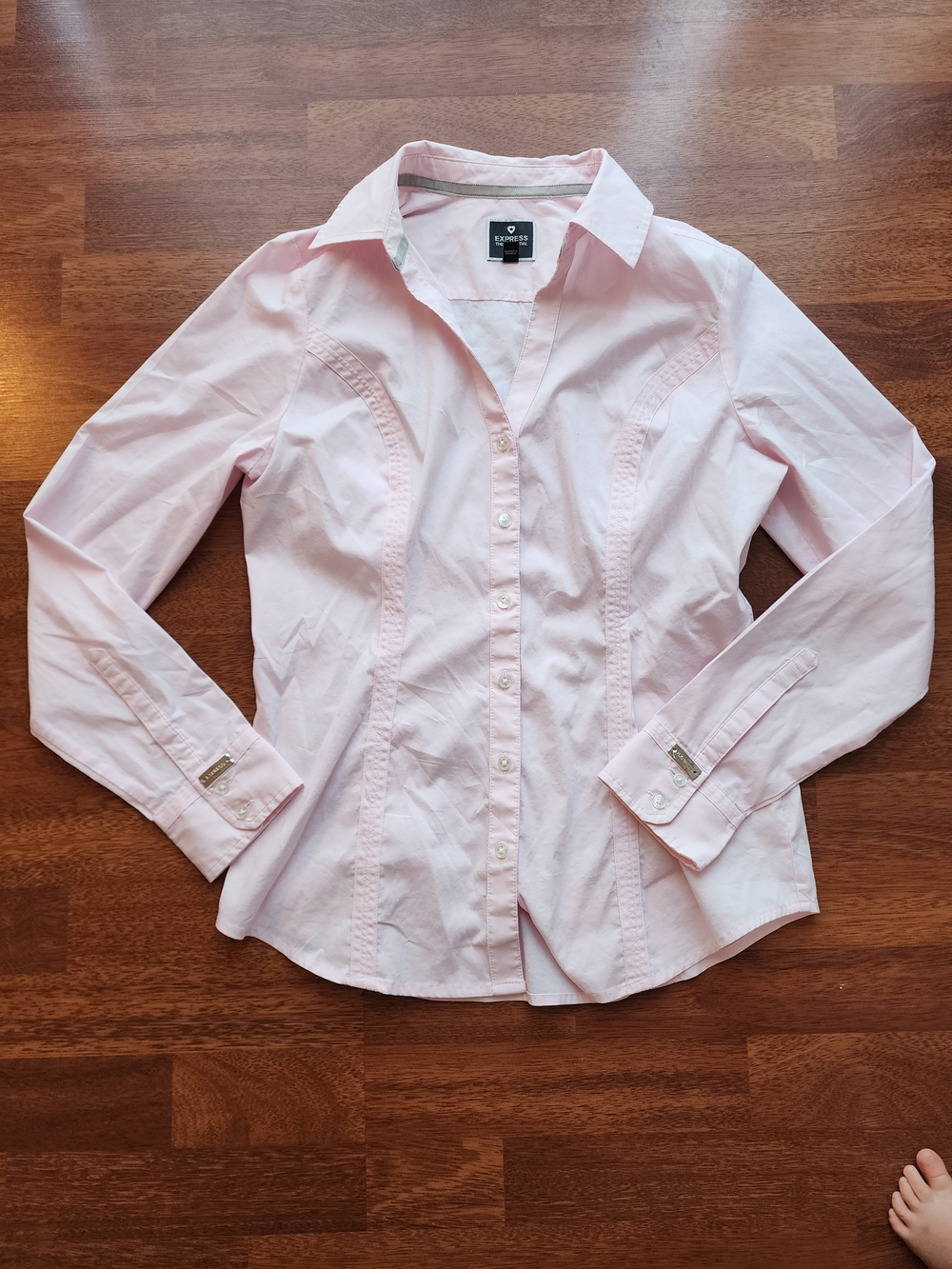 Express Light Pink Button-Down Shirt